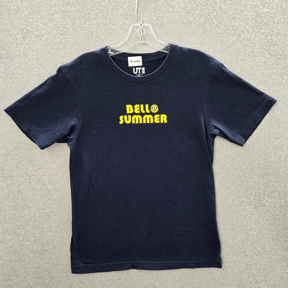 Minion Women Top XS Blue Uniqlo Despicable Me Bell Summer Graphic Tee Shirt